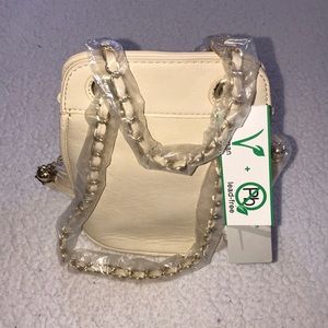 Vegan cream color hand bag